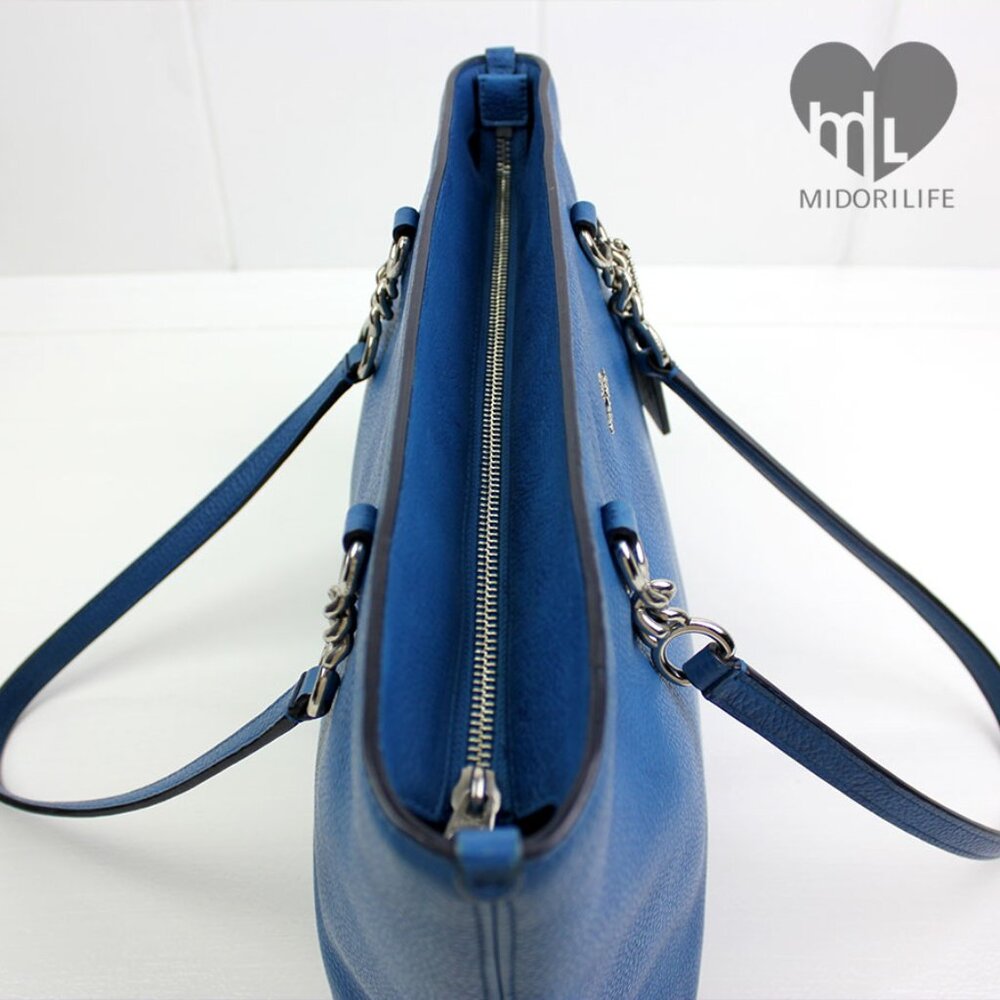 COACH Sophia Polished Pebbled Leather Tote - Picture 6 of 15